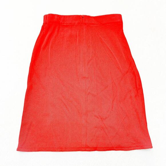 Le Maglie Piano Piano Dolce Carlotta Orange Red Pencil Skirt Size S/M - Picture 3 of 4
